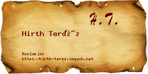 Hirth Teréz névjegykártya